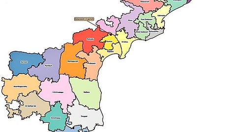 28 மாவட்டங்களுடன் ஆந்திர மாநிலத்தின் புதிய வரைபடம் வெளியீடு