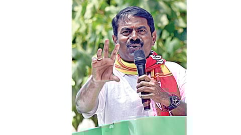 பிரச்சாரத்தில் சீமான்.  படம்: ம.பிரபு