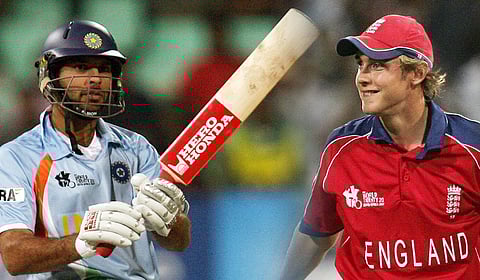 யுவராஜ் சிங் கையெழுத்திட்ட ஜெர்சியை குப்பைத் தொட்டியில் வீசிய பிராட்!