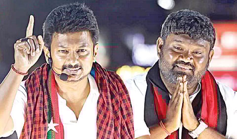 செங்கல்பட்டில் பிரச்சாரம் மேற்கொண்ட உதயநிதி ஸ்டாலின்.