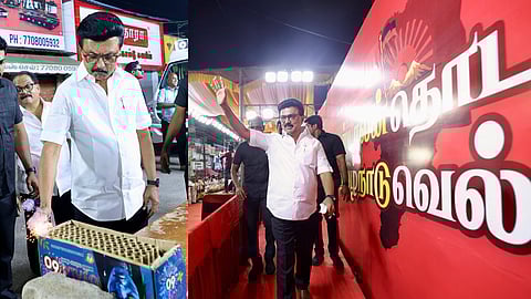 தொகுதி மறுவரையறை மசோதா தோல்வி: பட்டாசு வெடித்து கொண்டாடிய முதல்வர் ஸ்டாலின்