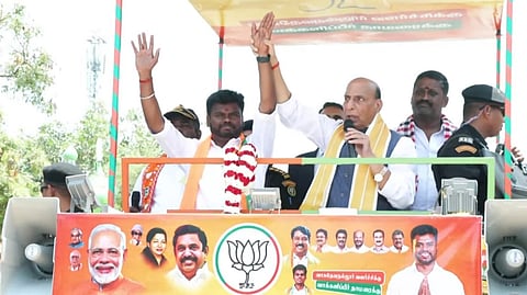 “என்டிஏ ஆட்சி அமைந்ததும் திருப்பரங்குன்றத்தில் கார்த்திகை தீபம் ஏற்றுவோம்” - ராஜ்நாத் சிங்