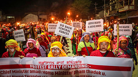 குண்டுவெடிப்பால் 2 குழந்தைகள் உயிரிழந்த விவகாரம்: மணிப்பூரில் முழு அடைப்புப் போராட்டம் தீவிரம்