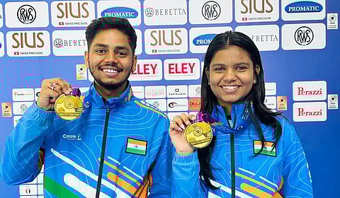 துப்பாக்கி சுடுதலில் இந்தியாவுக்கு தங்கம்