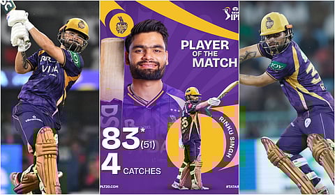 உண்மையான ஆல்ரவுண்டர்! - பீல்டிங், பேட்டிங் கலக்கலில் ரிங்கு சிங்!