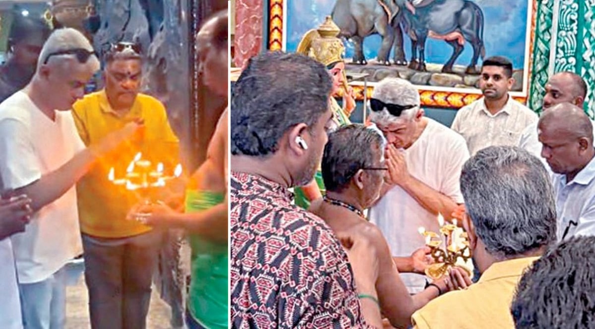 மலேசி​யா​ - பத்​து​மலை முரு​கன் கோயி​லில் அஜித்​கு​மார் சுவாமி தரிசனம்