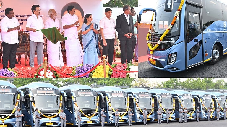 20 அதிநவீன குளிர்சாதன அரசு சொகுசு பேருந்துகள் - கொடியசைத்து தொடங்கி வைத்தார் ஸ்டாலின்