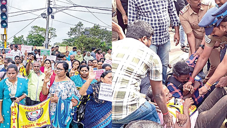 இடைநிலை ஆசிரியர்கள் தொடர் போராட்டம்: சென்னையில் 1,000 பேர் கைது