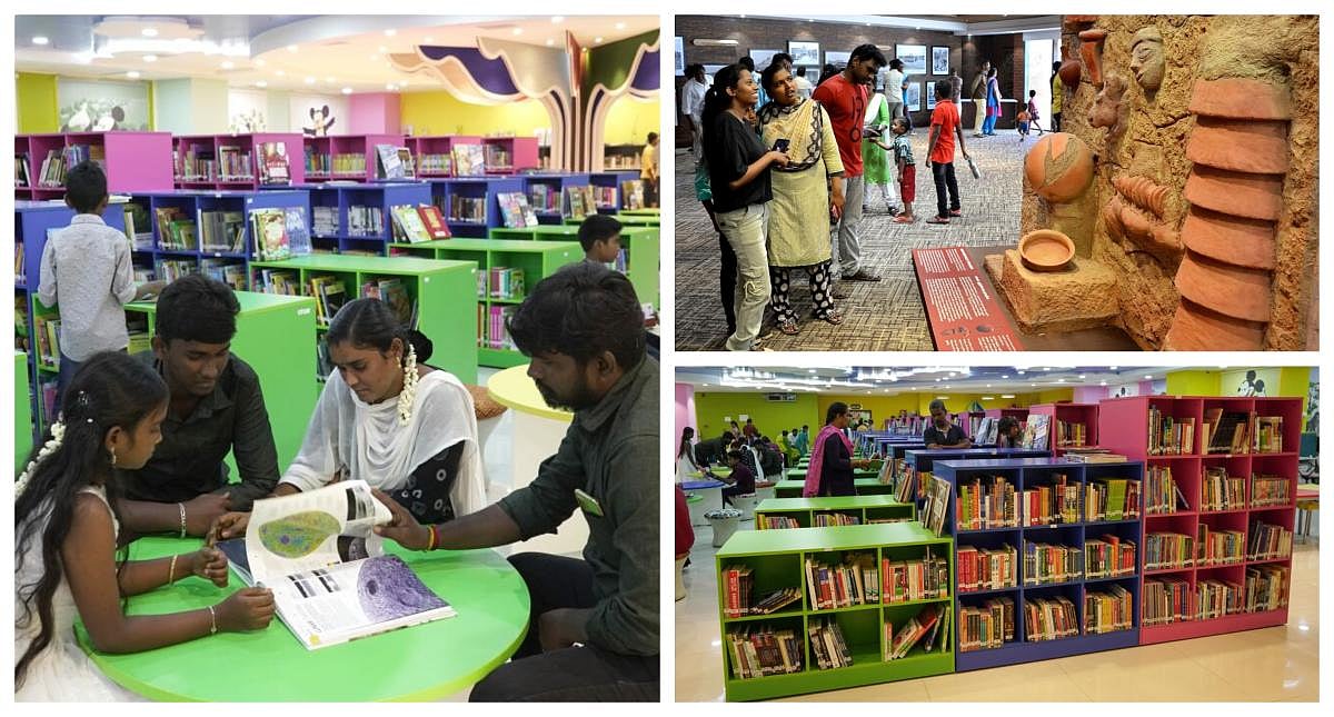 inside view of Kalaignar Centenary Library in Madurai