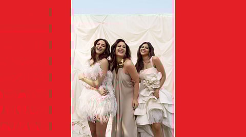 ON PANDAY & PRIYADARSHAN: SHRIYA SOM OUTFIT. ON KAPOOR KHAN: GAURAV GUPTA OUTFIT.