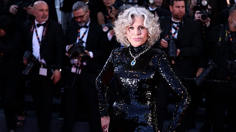 Jane Fonda attends the opening ceremony and "La Vénus Electrique" (The Electric Venus) screening during the 79th annual Cannes Film Festival at Palais des Festivals on May 12, 2026 in Cannes, France.