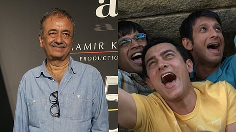 Rajkumar Hirani and a still from '3 Idiots'
