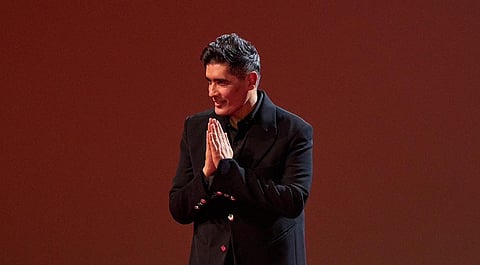 Manish Malhotra at his debut show for Paris Couture Week. 