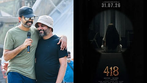 Prashanth Neel and Kirtan Nadagouda on set, the first look poster for '418'