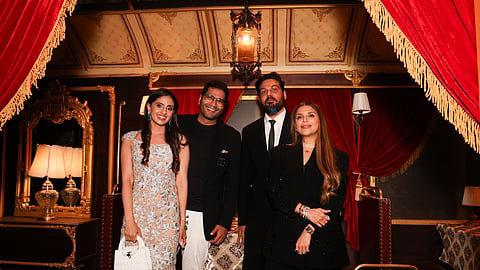 From left: Shivika Goenka, Shashwat Goenka, Shane Peacock and Falguni Peacock.