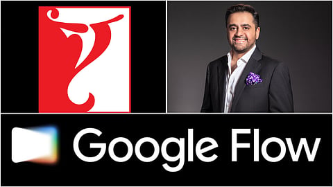 Logos for YRF, Google Flow; Akshaye Widhani