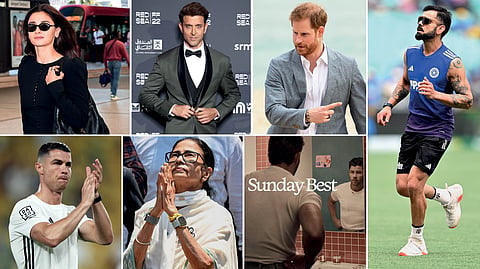 Celebrities wearing tech accessories.