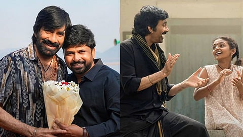 Ravi Teja and Shiva Nirvana; a still from 'Irumudi'