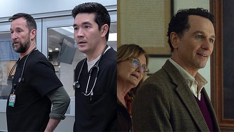Stills from 'The Pitt' and 'Widow's Bay'