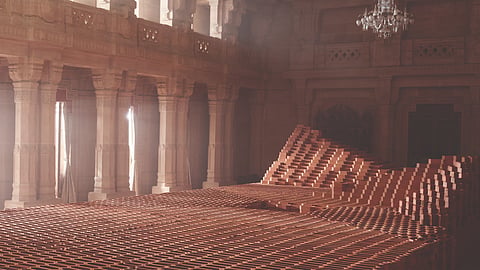 Bvlgari's 'Passing the Light' exhibit featuring 4,500 hand-sculpted terracotta