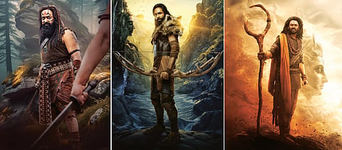 Stills of Mohanlal, Vishnu Manchu and Prabhas in 'Kannappa'