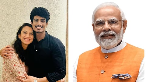 Smriti Mandhana and Palash Muchhal | P.M.  Narendra Modi