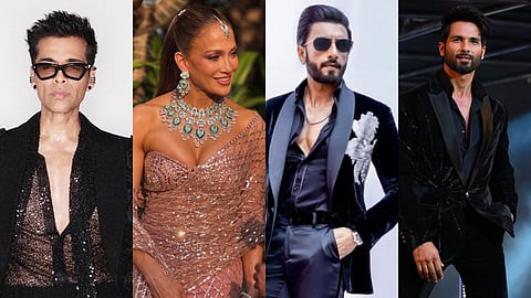Karan Johar, Jennifer Lopez, Ranveer Singh and Shahid Kapoor