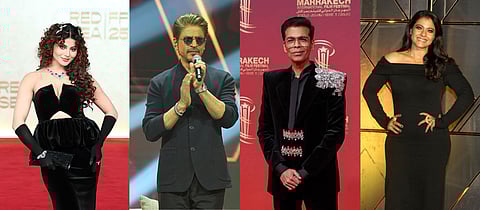 Urvashi Rautela, Shah Rukh Khan, Karan Johar and Kajol.