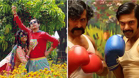 Stills from 'Superboys of Malegaon' and 'Sarpatta Parambarai'