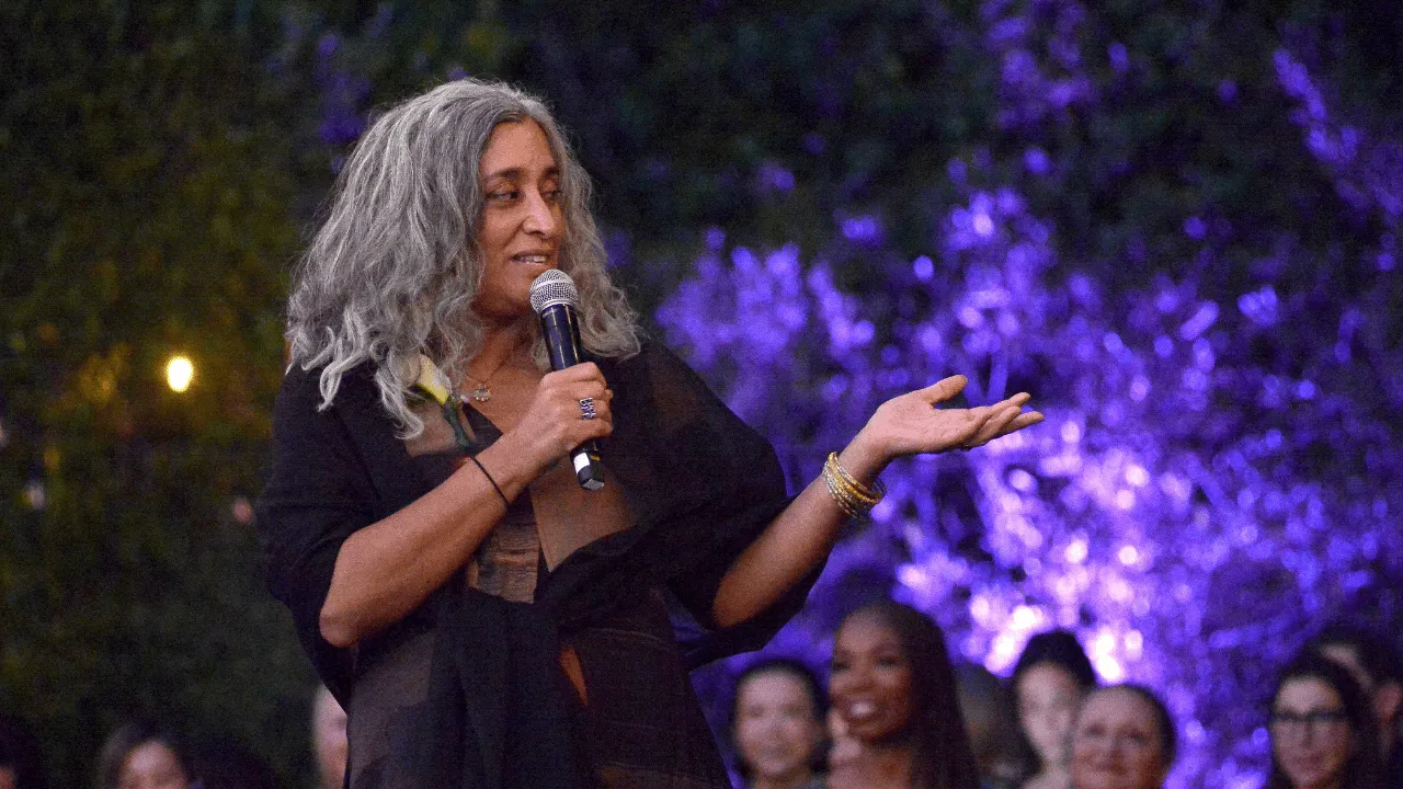 Oscars (1Geeta Gandbhir speaks during the 19th Annual Women In Film Oscar Nominees Celebration Presented by Max Mara with additional support from ShivHans Pictures on March 13, 2026 at Wheelhouse in West Hollywood, California. 