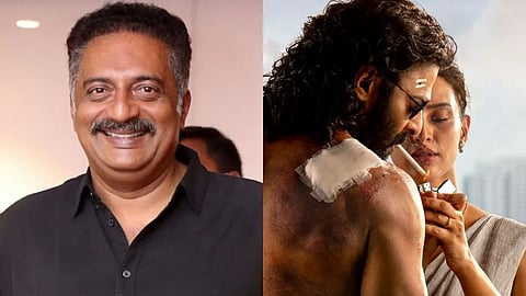 Prakash Raj and the poster of 'Spirit'