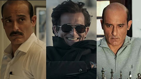 Akshaye Khanna in stills from 'Ittefaq', 'Dhurandhar' and 'Drishyam 2'