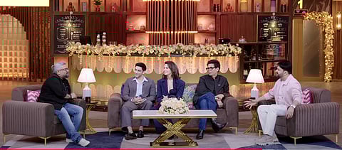 Vasan Bala, Vedang Raina, Alia Bhatt, Karan Johar and Kapil Sharma in The Great Indian Kapil Show