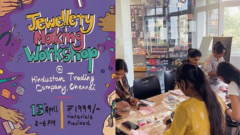 A poster for the Unbaked Jewellery Making Workshop in Chennai. 