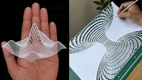 Stills depicting homegrown artist Parth Kothekar's papercut art 