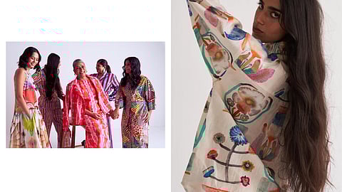 Images of pieces from Drawn's latest fall collection in collaboration with Tuscan artist Azzuro Galatolo
