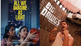 Promotional images for 'All We Imagine Is Light' and 'Big Dawgs' 