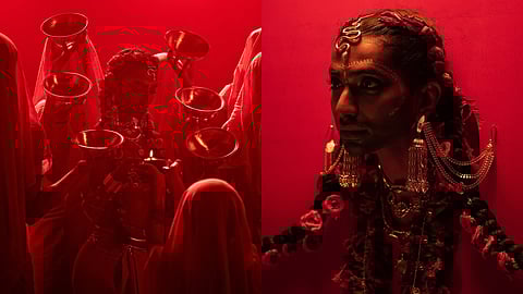 Images from Coco Balluci's photo series Oracle in collaboration with Jewellery brand Olio Stories Inspired by Tagore's Tasher Desh