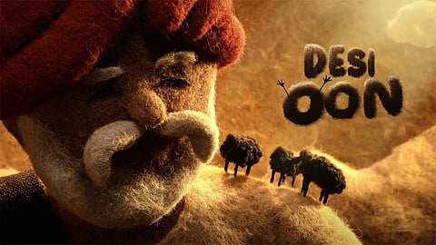 A title card for  Studio Eeksaurus' 'Desi Oon'. 