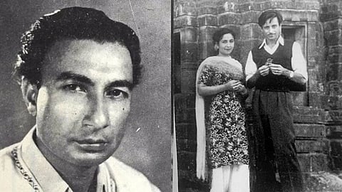 Left: Sahir Ludhianvi, Right: Amrita Pritam and Imroz