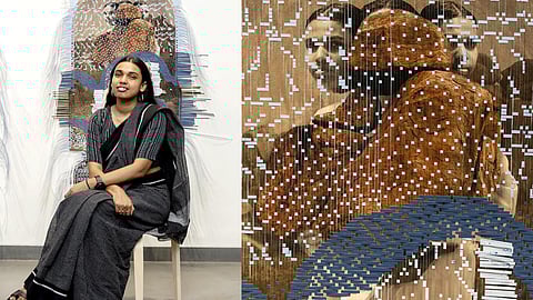 A promotional still of Arpita and her work. 