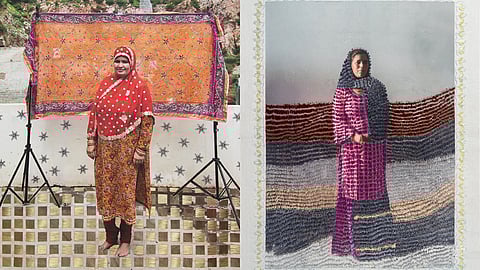 These portraits, and the process behind them, form the basis of Spandita Malik's Nā́rī and Jāḷī—Meshes of Resistance series