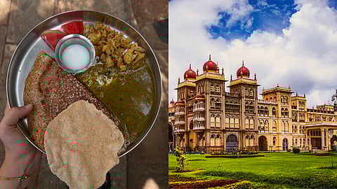Image of dosa breakfast and mysore palace for homegrown mysore guide