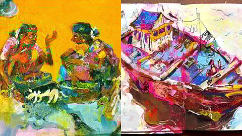 In Shivam's colourful illustrations, the ordinary and the everyday takes on new meaning and becomes magical when seen through a childlike sense of joy and wonder. 