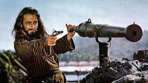 Kabir Bedi as Sandokan in the 1976 television series 'Sandokan'.