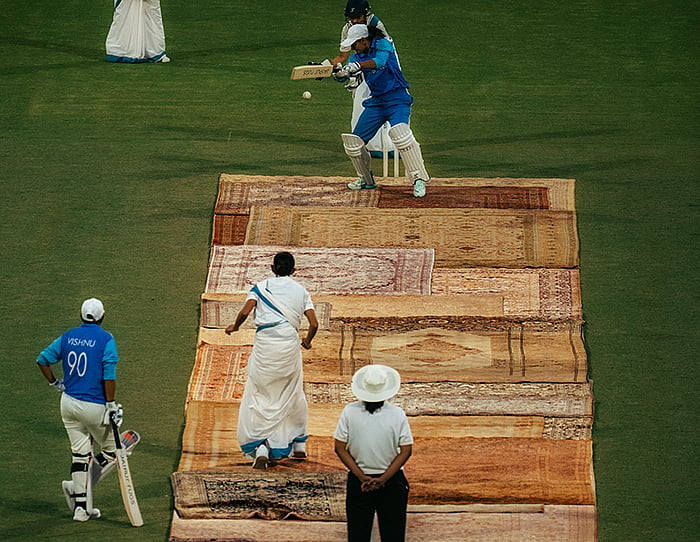 Jaipur Rugs Crafts World’s First Antique Rug Cricket Pitch To Mark ICC ...