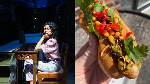 Left: Karshni Nair; Right: NYC’s Chaat Dog