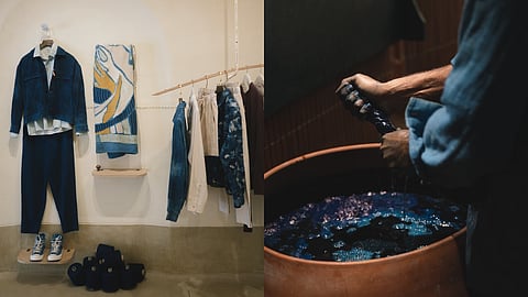 Images of 11.11 eleven.eleven brand by Shani Himanshu store in Lodi Colony in Delhi featuring store image and indigo dye vat