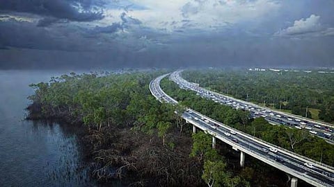 A representational image of the proposed Versova-Bhayander Coastal Road project.