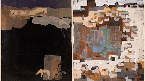 Pictures of Gulammohammed Sheikh's art.